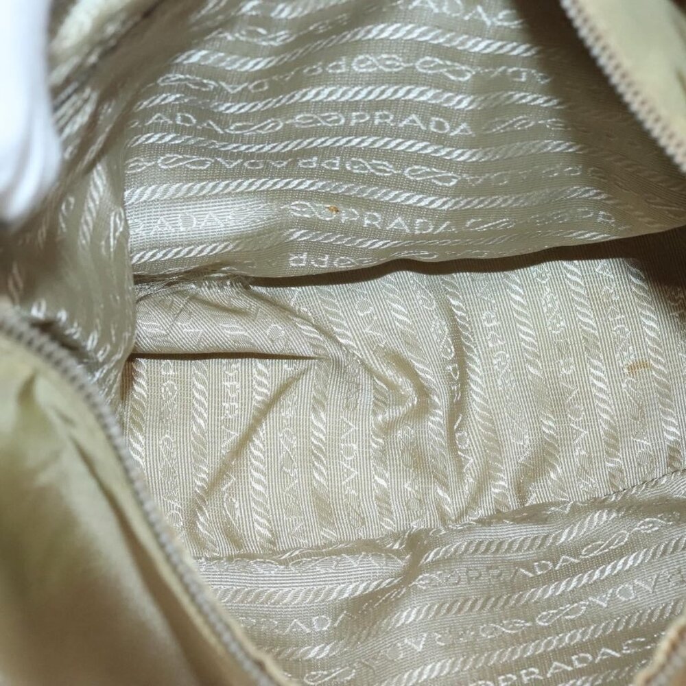 Authentic PRADA Shoulder Bag Nylon Leather Brown Silver - Picture 2 of 16